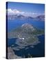 OR, Crater Lake NP. View east across Crater Lake from directly above Wizard Island-John Barger-Stretched Canvas