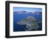 OR, Crater Lake NP. View east across Crater Lake from directly above Wizard Island-John Barger-Framed Photographic Print