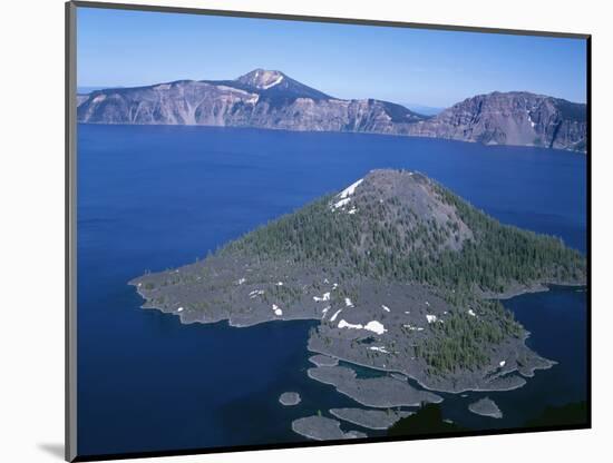 OR, Crater Lake NP. View east across Crater Lake from directly above Wizard Island-John Barger-Mounted Photographic Print