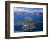 OR, Crater Lake NP. View east across Crater Lake from directly above Wizard Island-John Barger-Framed Photographic Print