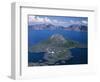 OR, Crater Lake NP. View east across Crater Lake from directly above Wizard Island-John Barger-Framed Photographic Print