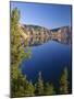 OR, Crater Lake NP. Whitebark pines frame view south from Palisade Point towards Sentinel Rock-John Barger-Mounted Photographic Print