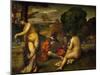 Or Giorgione, Concert in the Open Air-Titian (Tiziano Vecelli)-Mounted Giclee Print
