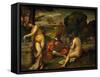 Or Giorgione, Concert in the Open Air-Titian (Tiziano Vecelli)-Framed Stretched Canvas