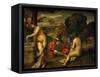 Or Giorgione, Concert in the Open Air-Titian (Tiziano Vecelli)-Framed Stretched Canvas