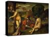 Or Giorgione, Concert in the Open Air-Titian (Tiziano Vecelli)-Stretched Canvas