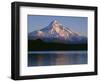 OR, Mount Hood NF. Sunset light on north side of Mount Hood with first snow of autumn-John Barger-Framed Photographic Print