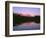 OR, Willamette NF. Sunset reddens the Three Sisters which reflect in Scott Lake.-John Barger-Framed Photographic Print