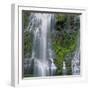 OR, Willamette NF. Three Sisters Wilderness, Lower Proxy Falls displays multiple cascades-John Barger-Framed Photographic Print