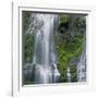 OR, Willamette NF. Three Sisters Wilderness, Lower Proxy Falls displays multiple cascades-John Barger-Framed Photographic Print