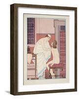 Oral Examination, Illustration from 'The Works of Hippocrates', 1934 (Colour Litho)-Joseph Kuhn-Regnier-Framed Giclee Print