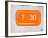 Orange Alarm Clock-NaxArt-Framed Art Print