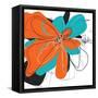 Orange and Aqua-Jan Weiss-Framed Stretched Canvas