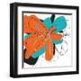 Orange and Aqua-Jan Weiss-Framed Art Print