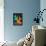 Orange and Blue Girls-Felix Podgurski-Framed Stretched Canvas displayed on a wall