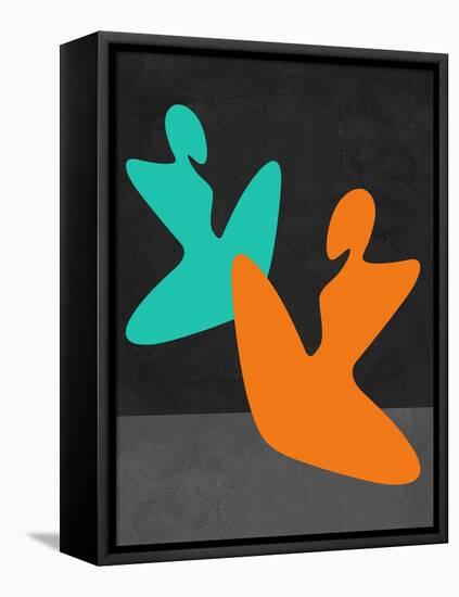 Orange and Blue Girls-Felix Podgurski-Framed Stretched Canvas