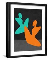 Orange and Blue Girls-Felix Podgurski-Framed Art Print