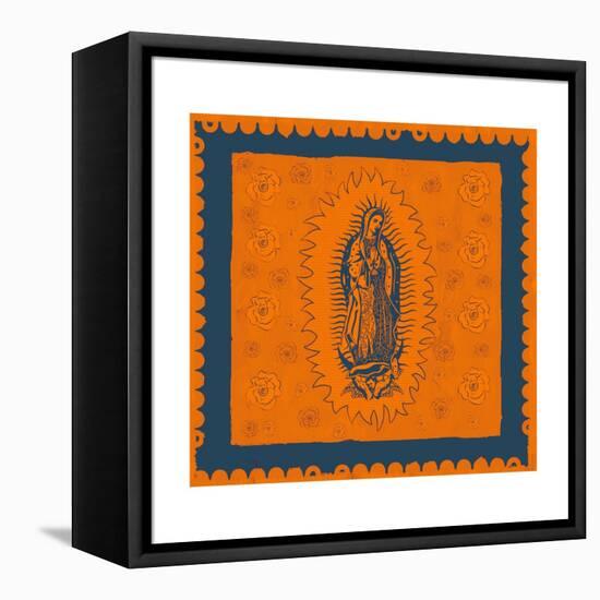 Orange and Blue Mary-Marta Wiley-Framed Stretched Canvas