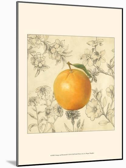 Orange and Botanicals-Megan Meagher-Mounted Art Print