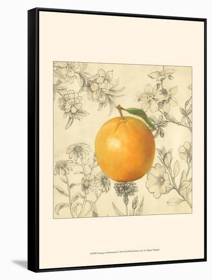 Orange and Botanicals-Megan Meagher-Framed Stretched Canvas