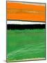 Orange and Green Abstract 1-NaxArt-Mounted Art Print