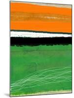 Orange and Green Abstract 1-NaxArt-Mounted Art Print