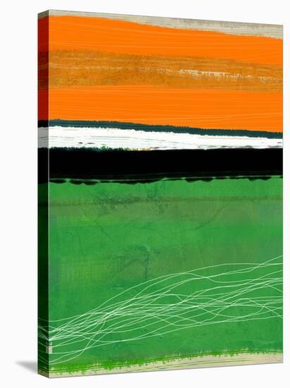 Orange and Green Abstract 1-NaxArt-Stretched Canvas