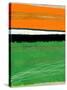 Orange and Green Abstract 1-NaxArt-Stretched Canvas
