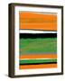 Orange and Green Abstract 2-NaxArt-Framed Art Print