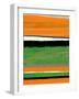 Orange and Green Abstract 2-NaxArt-Framed Art Print