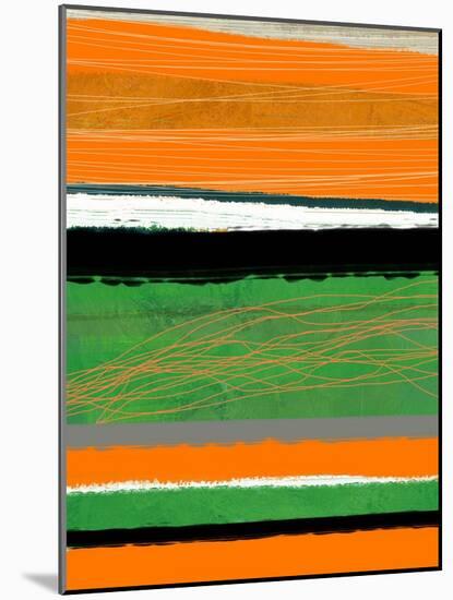 Orange and Green Abstract 2-NaxArt-Mounted Art Print