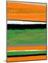 Orange and Green Abstract 2-NaxArt-Mounted Art Print
