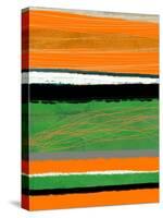 Orange and Green Abstract 2-NaxArt-Stretched Canvas