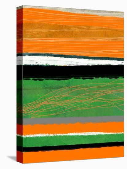 Orange and Green Abstract 2-NaxArt-Stretched Canvas