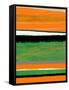 Orange and Green Abstract 2-NaxArt-Framed Stretched Canvas