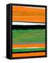 Orange and Green Abstract 2-NaxArt-Framed Stretched Canvas