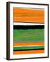 Orange and Green Abstract 2-NaxArt-Framed Art Print