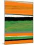 Orange and Green Abstract 2-NaxArt-Mounted Art Print