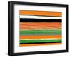 Orange and Green Abstract 3-NaxArt-Framed Art Print