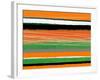 Orange and Green Abstract 3-NaxArt-Framed Art Print