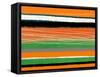 Orange and Green Abstract 3-NaxArt-Framed Stretched Canvas