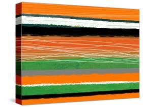 Orange and Green Abstract 3-NaxArt-Stretched Canvas