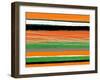 Orange and Green Abstract 3-NaxArt-Framed Art Print