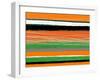 Orange and Green Abstract 3-NaxArt-Framed Art Print