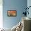 Orange and Green Bathroom-null-Framed Stretched Canvas displayed on a wall