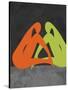 Orange and Green Women-Felix Podgurski-Stretched Canvas