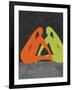 Orange and Green Women-Felix Podgurski-Framed Art Print