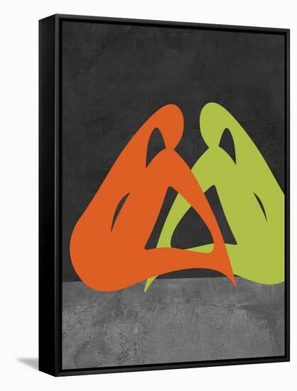 Orange and Green Women-Felix Podgurski-Framed Stretched Canvas