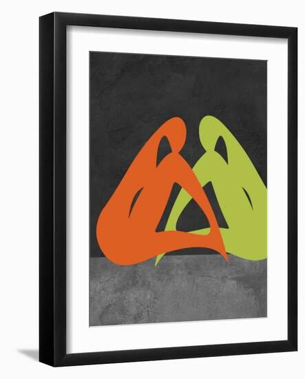 Orange and Green Women-Felix Podgurski-Framed Art Print