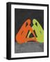 Orange and Green Women-Felix Podgurski-Framed Art Print